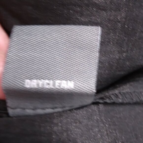 Donna Ricco | Black Party/Cocktail Taffeta Wrap Dress Rhinestone Button | Size 8 - Picture 9 of 9